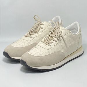 Giuseppe Zanotti Braky Crocodile-Embossed Leather Runners size 42/ US 9